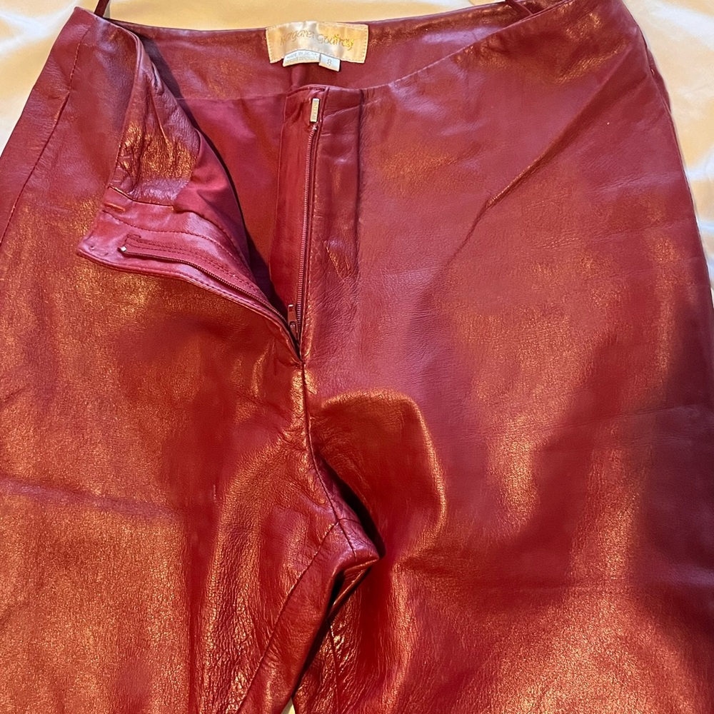 Genuine leather pants